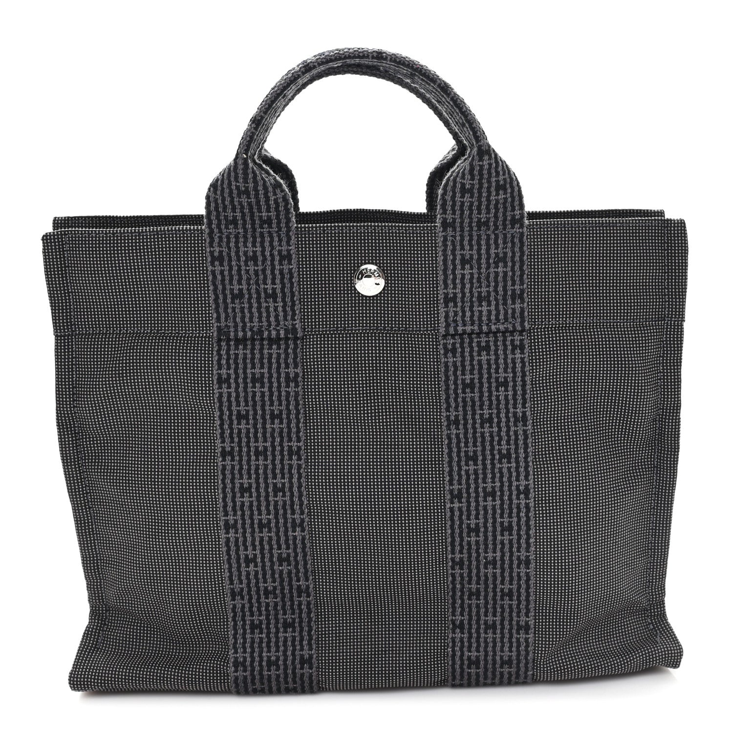 Hermes Canvas Herline PM Tote Grey 1 of 8