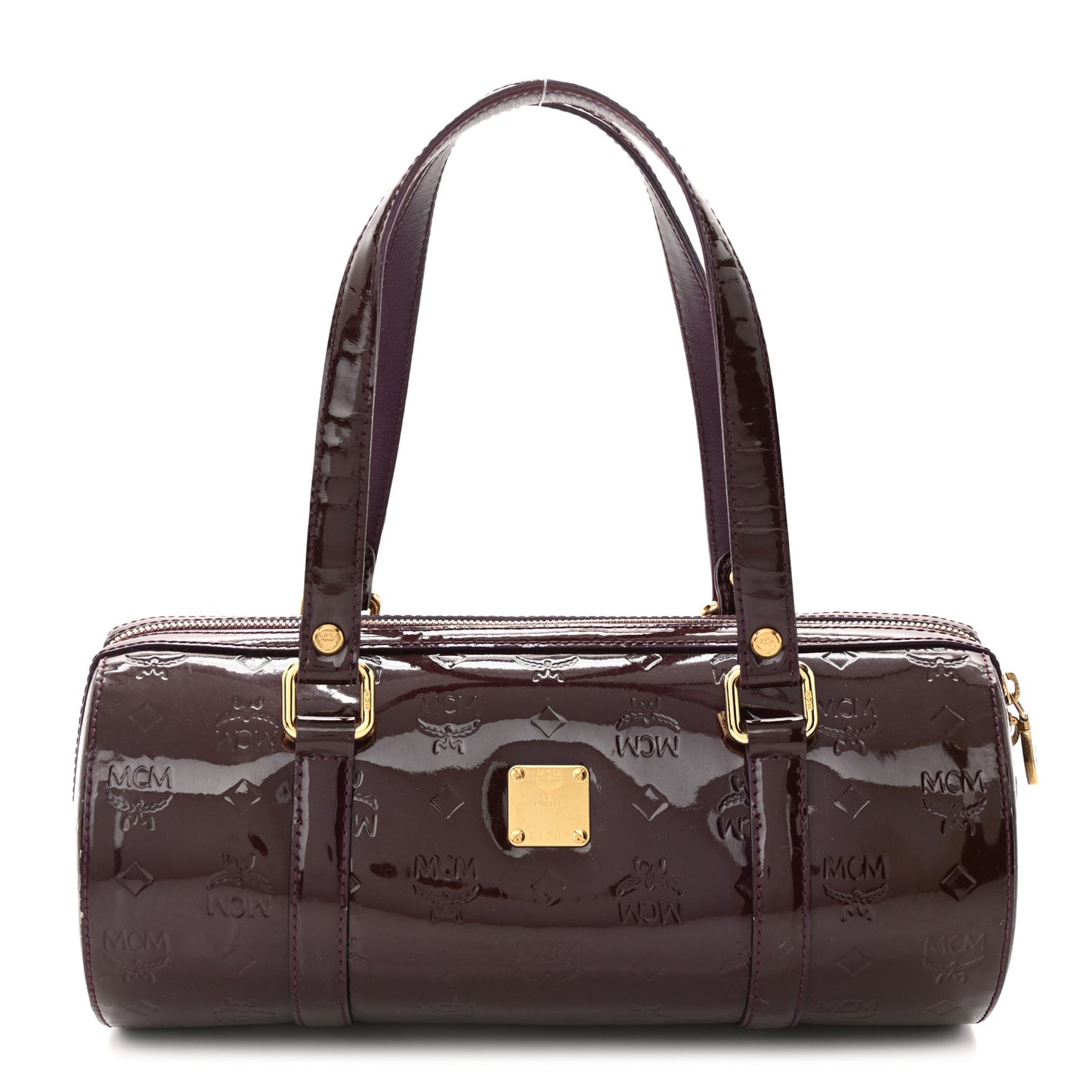 Patent Monogram Essential Barrel Bag Bordeaux