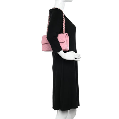 Chanel Lambskin Quilted Small Double Flap Pink 2 of 10