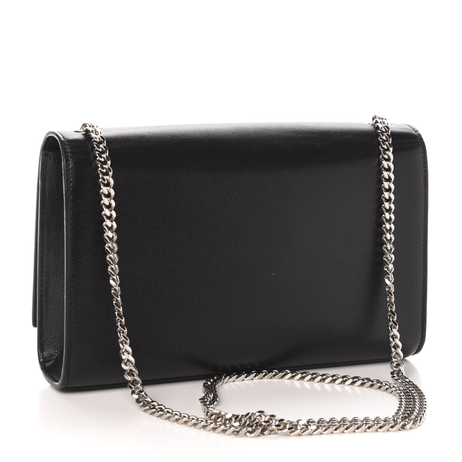 Saint Laurent Grain De Poudre Medium Classic Monogram Kate Satchel Black 3 of 10