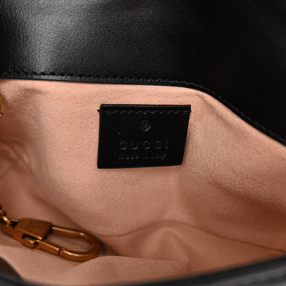 Gucci Calfskin Matelasse Super Mini GG Marmont Shoulder Bag Black 6 of 10