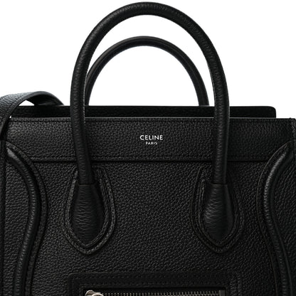 Celine Smooth Calfskin Nano Luggage Black 9 of 11