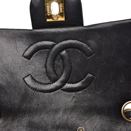 Chanel Lambskin Quilted Mini Square Flap Black 10 of 17