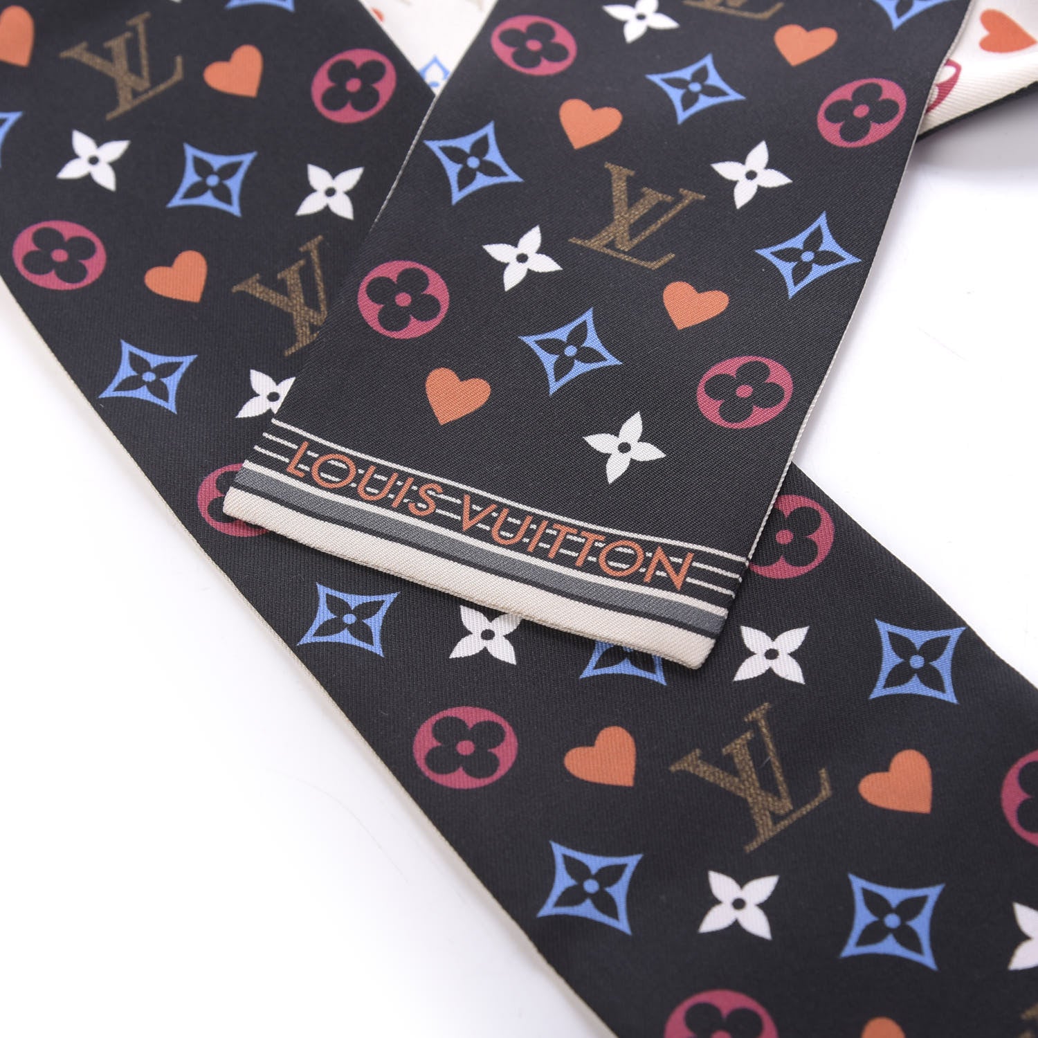 Louis Vuitton Silk Game On Bandeau Black White 2 of 3