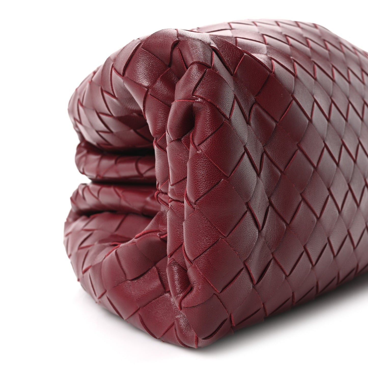 Nappa Maxi Intrecciato The Pouch Oversized Clutch Bordeaux