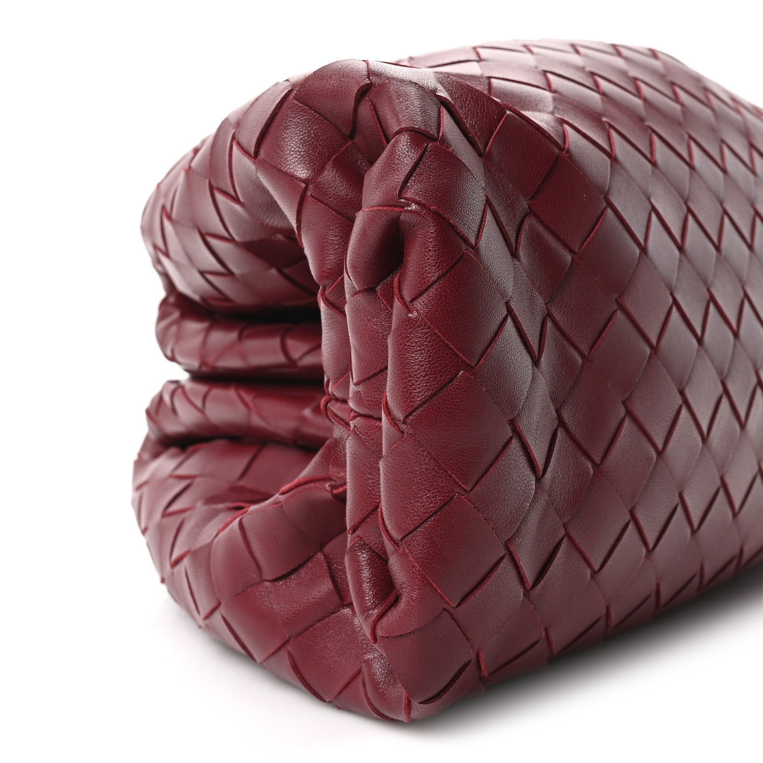 Bottega Veneta Nappa Maxi Intrecciato The Pouch Oversized Clutch Bordeaux 9 of 10