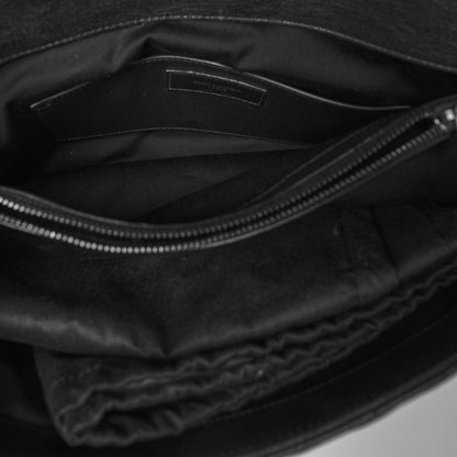 Saint Laurent Sheepskin Matelasse Chevron Monogram Large College Satchel Black 5 of 8