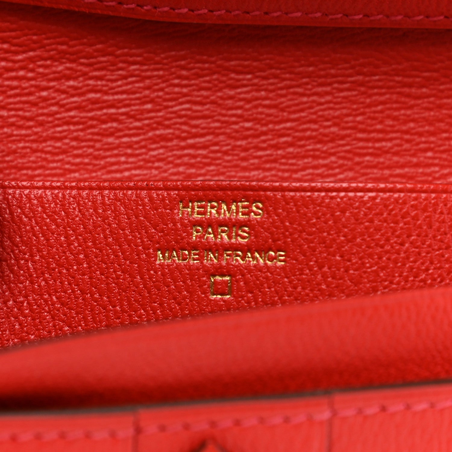 Hermes Shiny Alligator Bearn Wallet Geranium 5 of 7