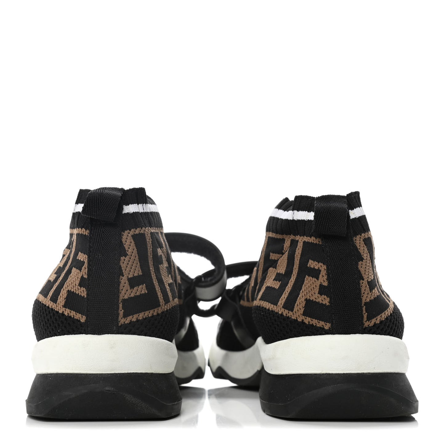 Stretch Yarn FF Stiff Band Rockoko Sneakers 39 Black White Tobacco