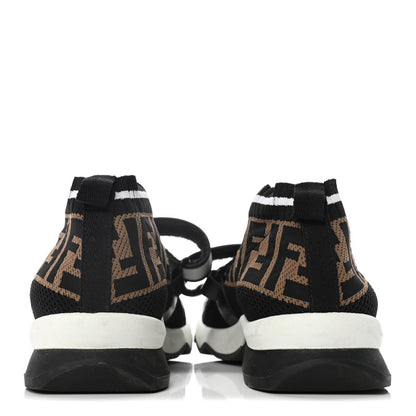 Fendi Stretch Yarn FF Stiff Band Rockoko Sneakers 39 Black White Tobacco 12 of 24