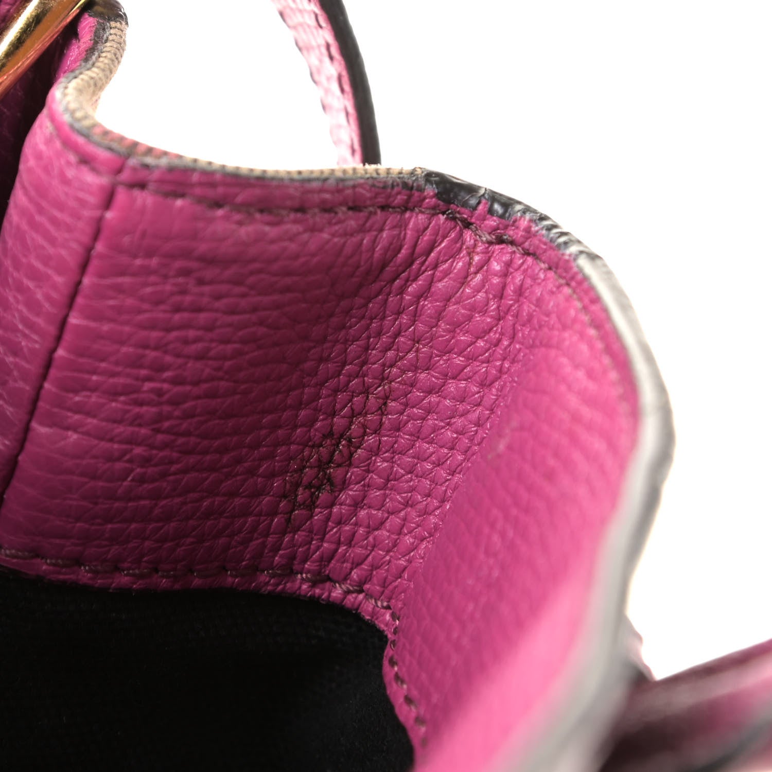 Burberry Grainy Calfskin House Check Small Banner Tote Brilliant Fuchsia 9 of 14