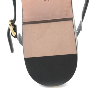 Chanel Patent Calfskin CC Chain Sandals 36 Black 9 of 13