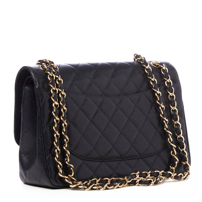 Chanel Caviar Quilted Jumbo Double Flap Black 2 of 9