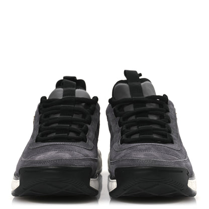 Chanel Suede Calfskin Nylon Grosgrain CC Sneakers 40 Grey 3 of 11