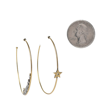 Christian Dior Metal J'Adior Hoop Earrings Aged Gold 2 of 6