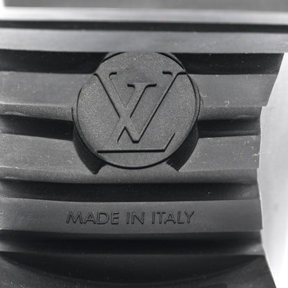 Louis Vuitton Velvet Calfskin Monogram Laureate Platform Desert Boots 41 Black White 6 of 8