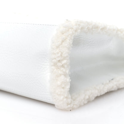 Telfar X UGG Crinkle Patent Shearling Medium Shopping Bag White 10 of 10