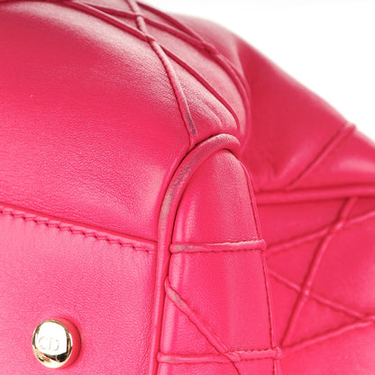 Christian Dior Lambskin Cannage Granville Polochon Fuchsia 6 of 12