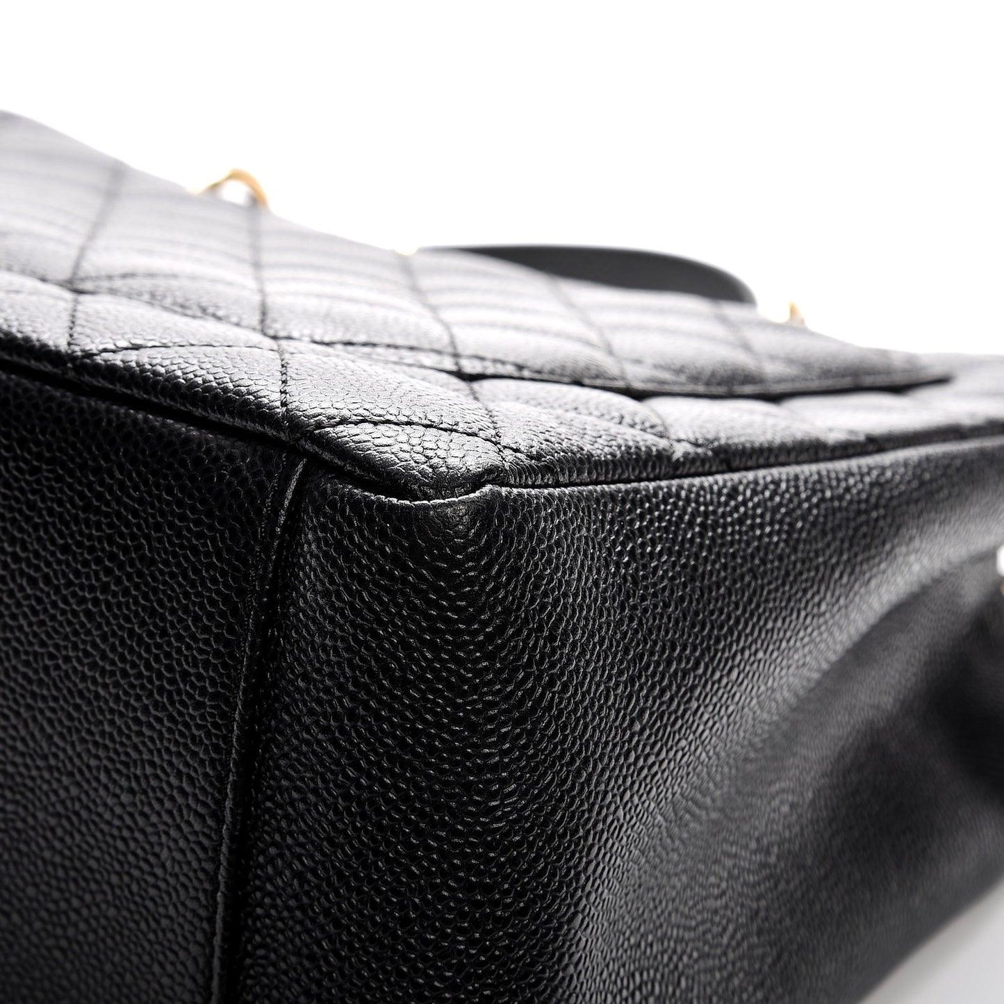 Caviar Quilted Grand Shopping Tote GST Black