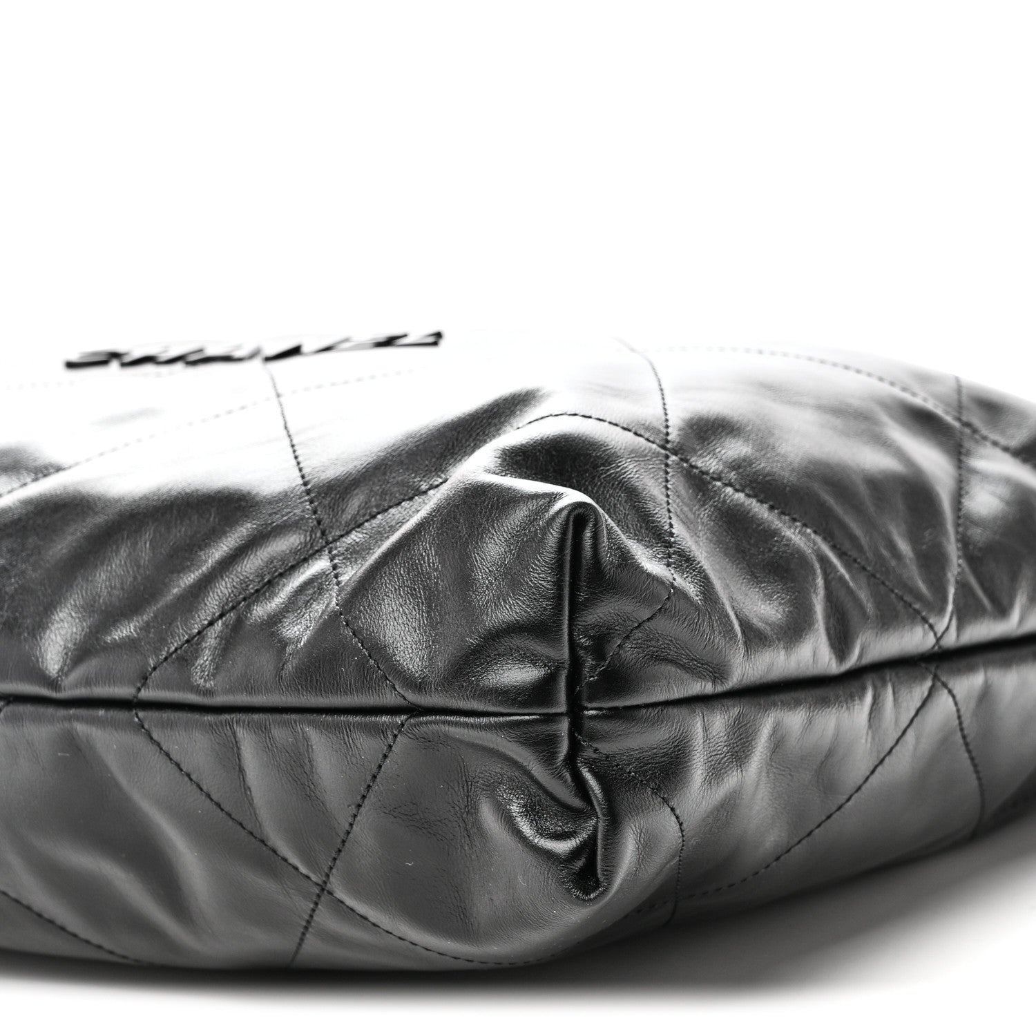 Chanel Shiny Calfskin Quilted Chanel 22 So Black 11 of 12