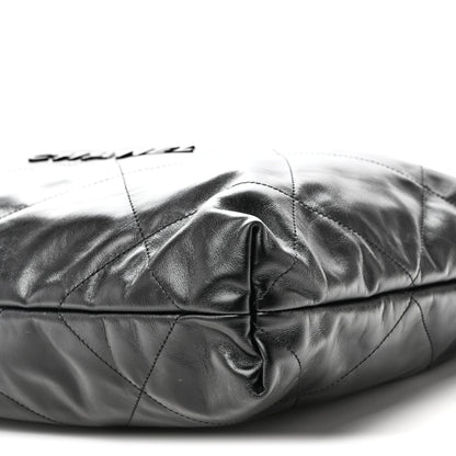 Chanel Shiny Calfskin Quilted Chanel 22 So Black 11 of 12