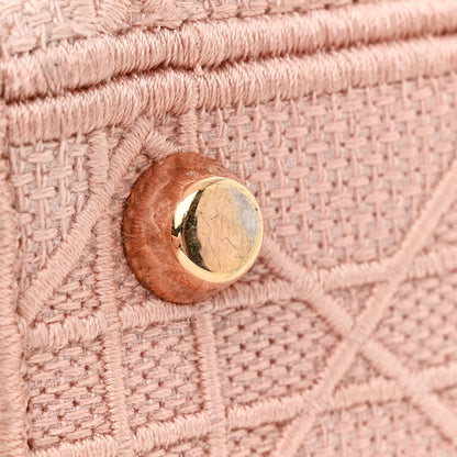 Christian Dior Canvas Embroidered Cannage Medium Lady D-Lite Pink 12 of 16