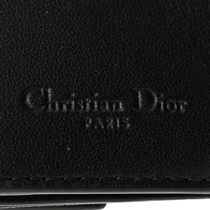 Christian Dior Lambskin Cannage Lady Dior Lotus Wallet Black 6 of 7