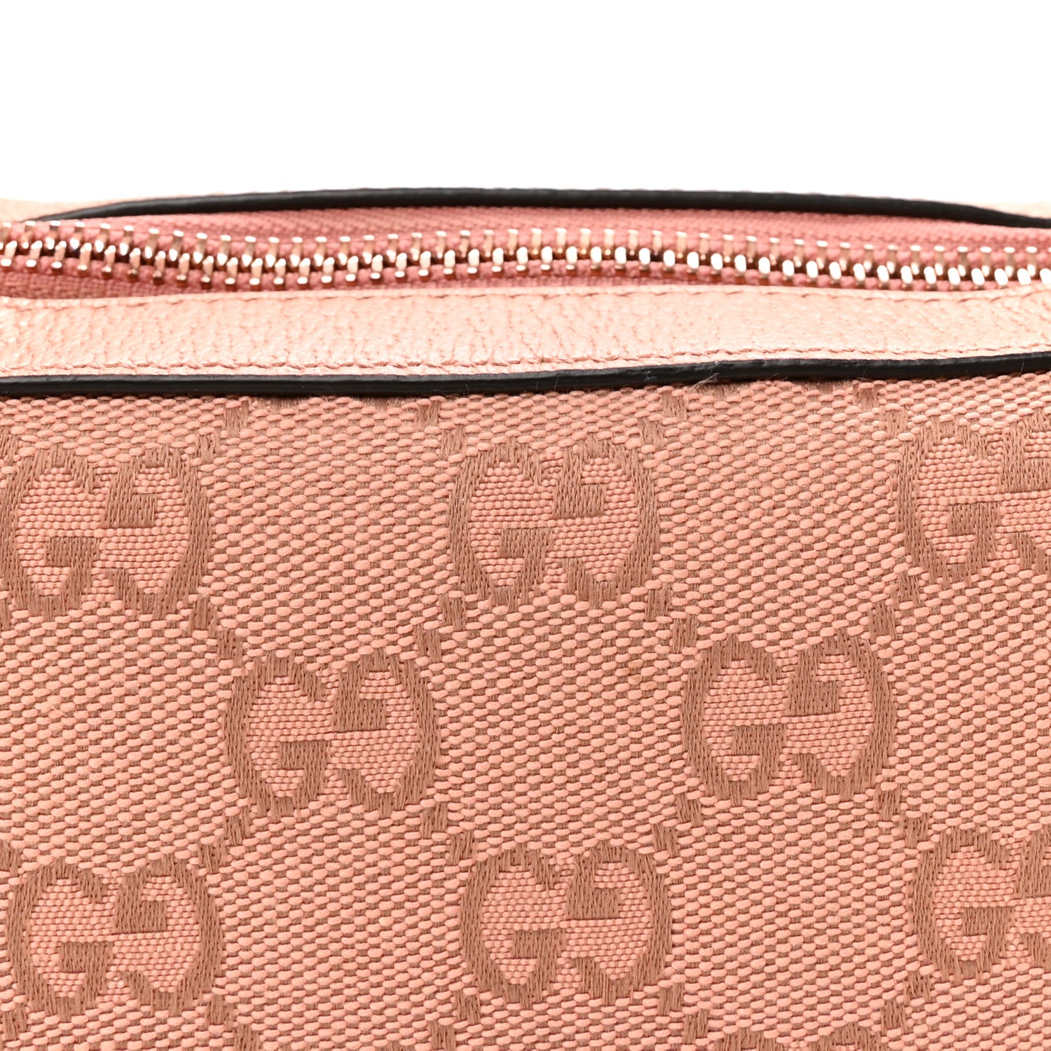 Gucci GG Supreme Monogram Textured Calfskin Web Mini Ophidia Half Moon Hobo Rose Pink 8 of 10