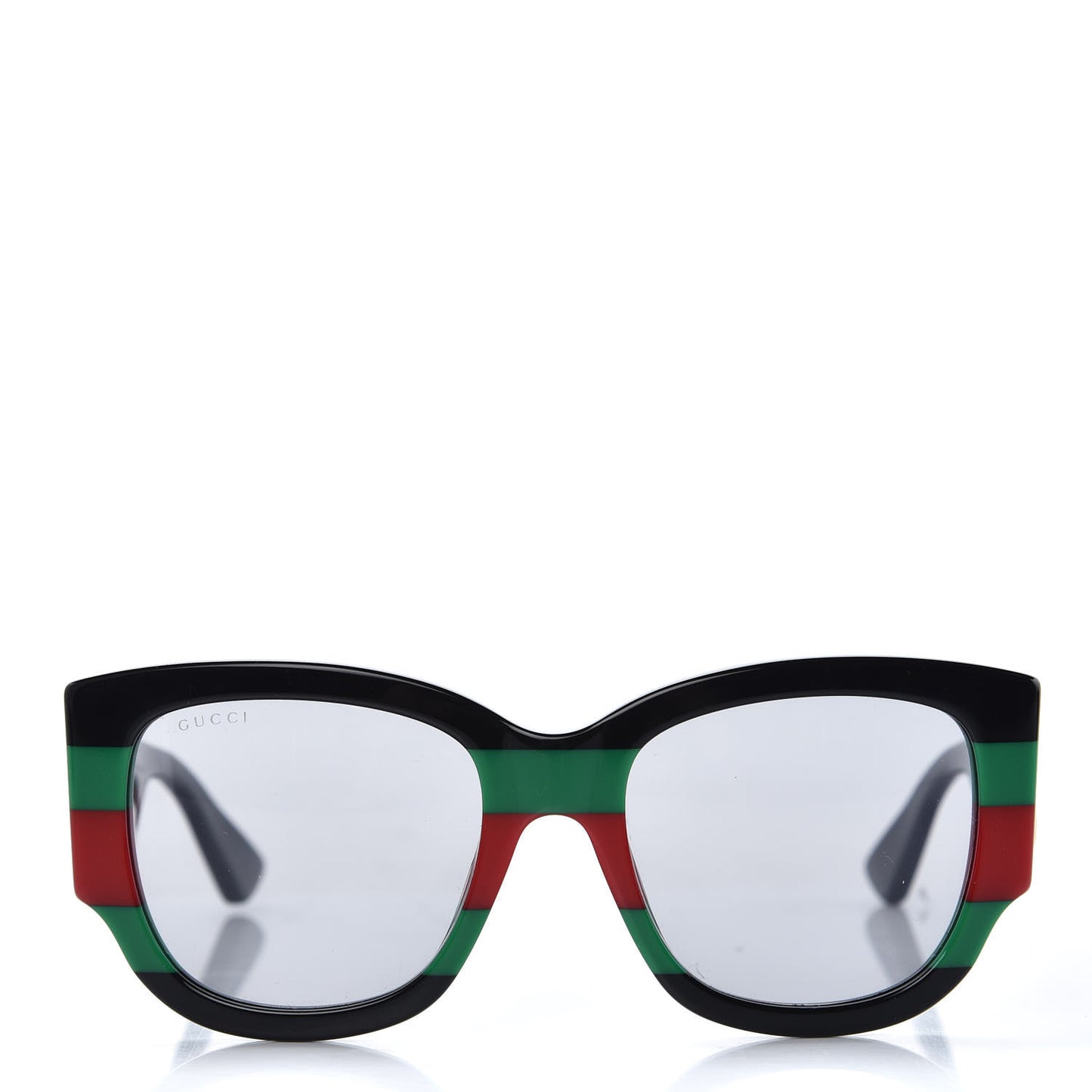 Acetate Web Oversized Frame Rectangle Sunglasses GG0276S Black Multicolor