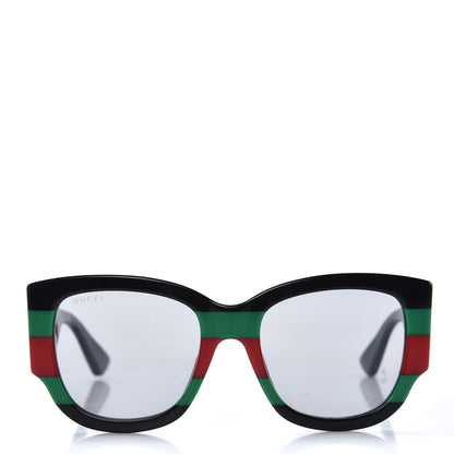 Gucci Acetate Web Oversized Frame Rectangle Sunglasses GG0276S Black Multicolor 2 of 8