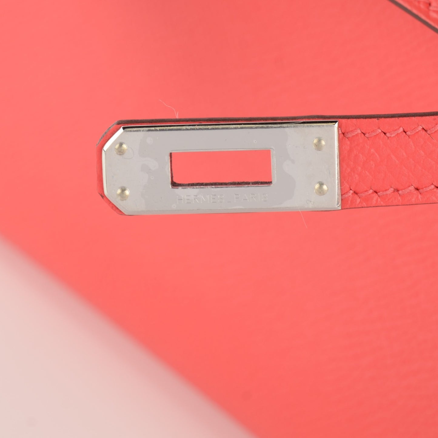 Epsom Kelly Pochette Clutch Rouge Pivoine