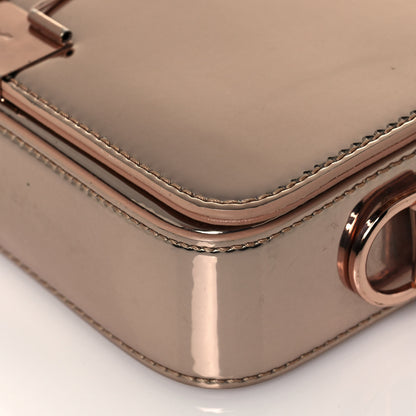 Off-White Patent Mirror Binder Clip Bag Rose Gold 9 of 17