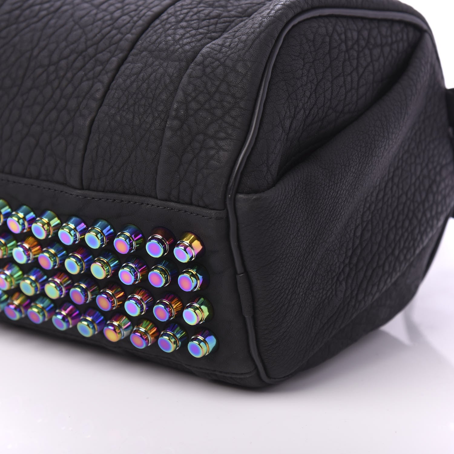 Alexander Wang Pebbled Lambskin Rockie Black Iridescent Hardware 7 of 10