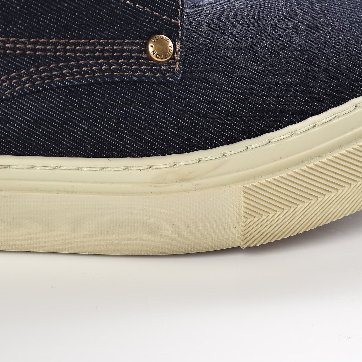 Calfskin Denim High Top Sneakers 11