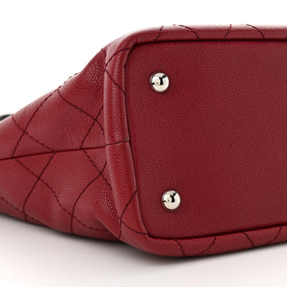 Chanel Grained Calfskin Shopping Fever Tote Red 10 of 11