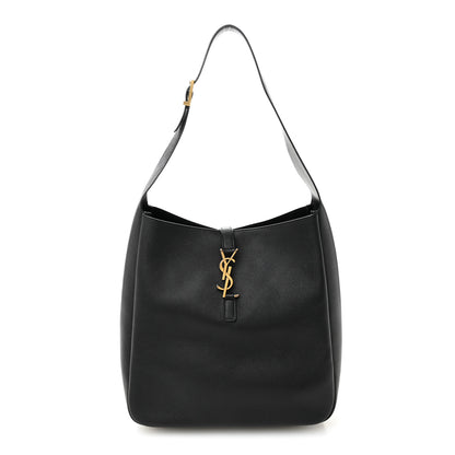 Saint Laurent Supple Calfskin Large Le 5 A 7 Soft Hobo Black 1 of 11