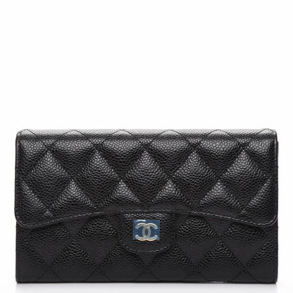 Chanel Caviar Quilted Large Flap Wallet Black 1 of 9