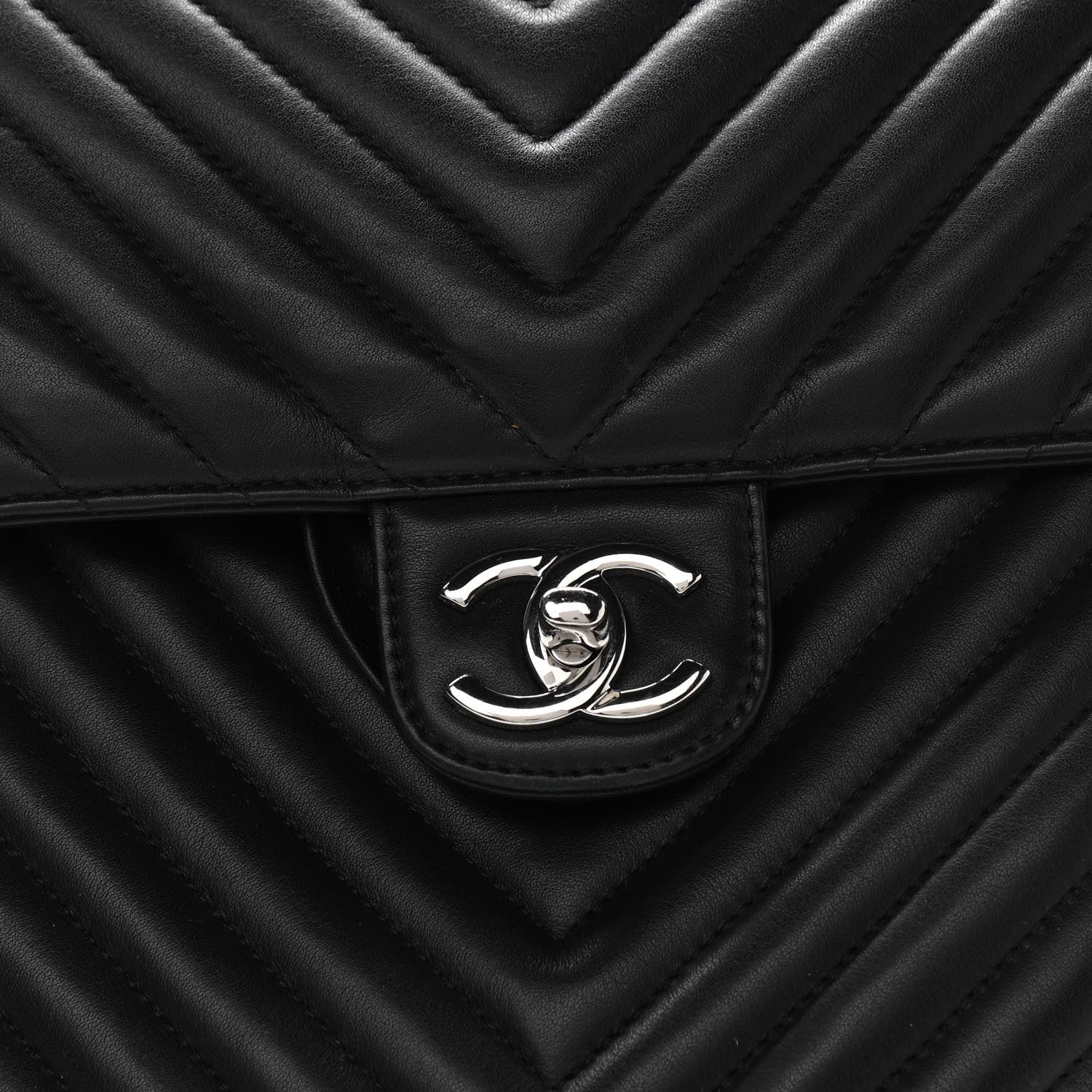 Chanel Calfskin Chevron Quilted Large Urban Spirit Backpack Black 8 of 10
