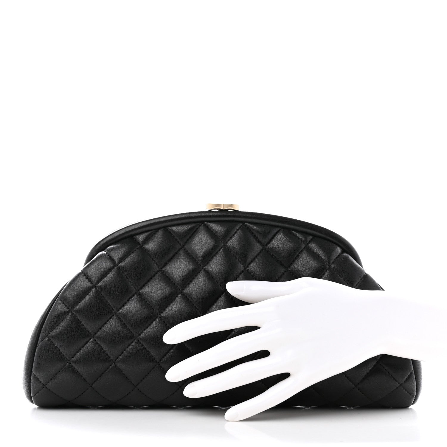 Chanel Lambskin Quilted Timeless Clutch Black 2 of 10