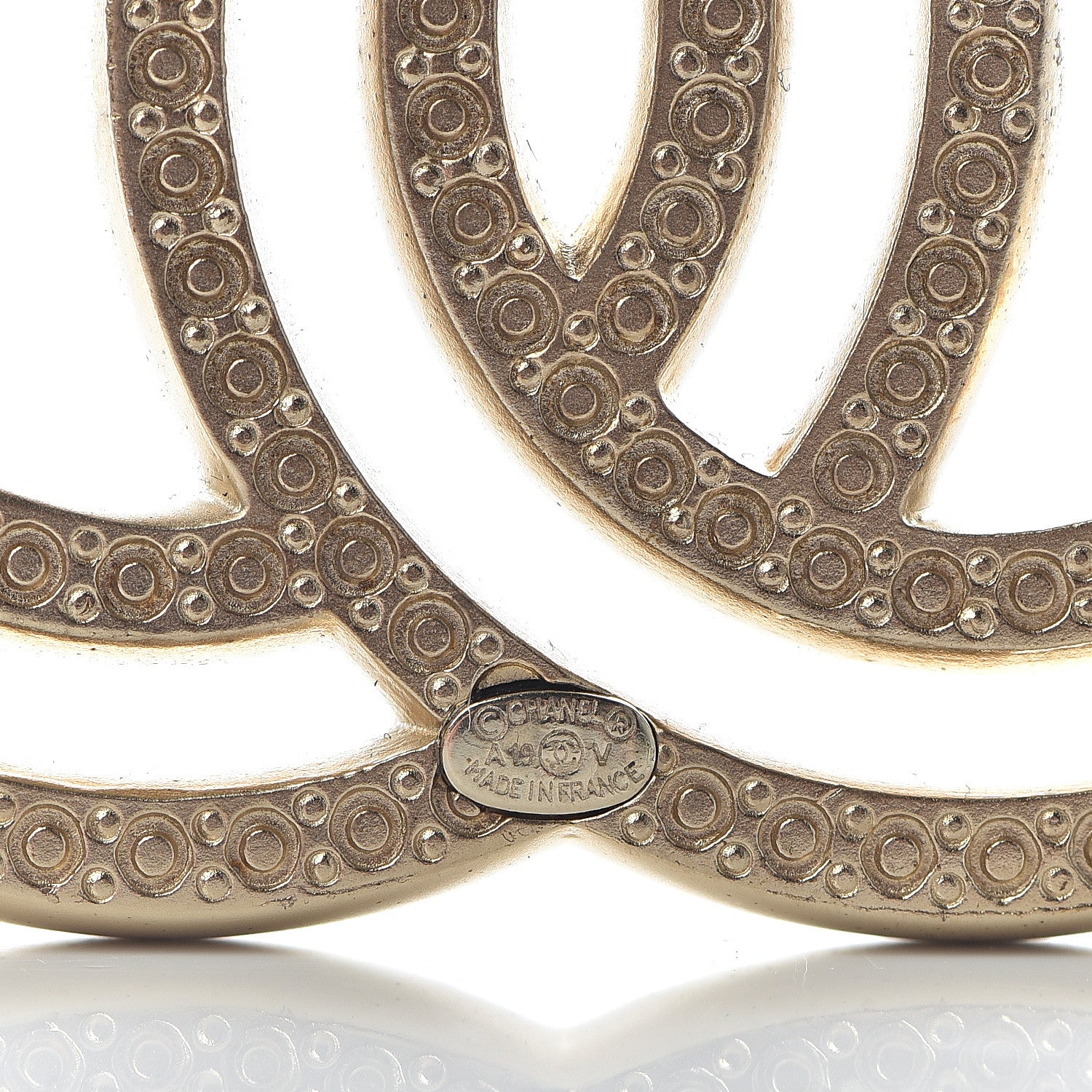 Chanel Crystal CC Brooch Light Gold 3 of 4