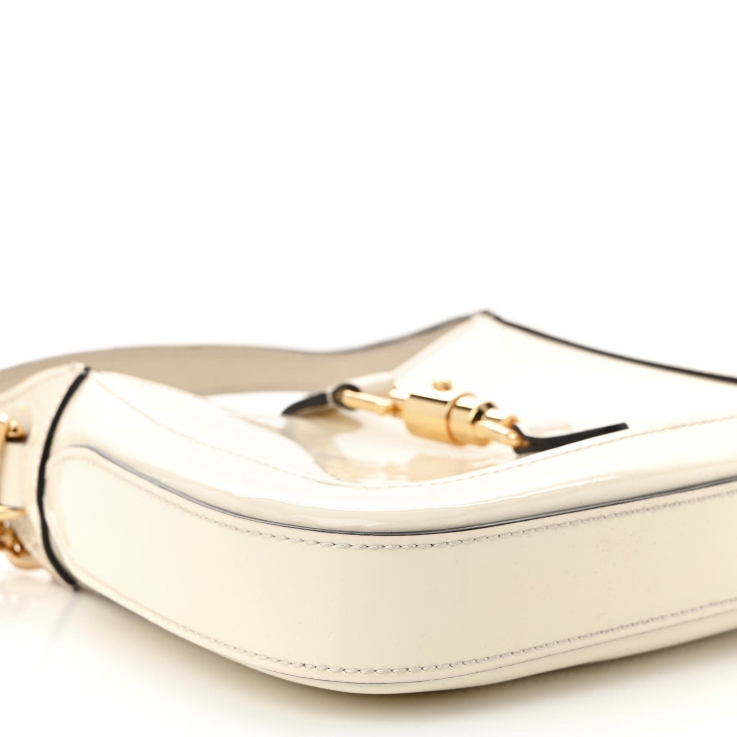 Patent Mini Jackie 1961 Crystal Hobo Mystic White