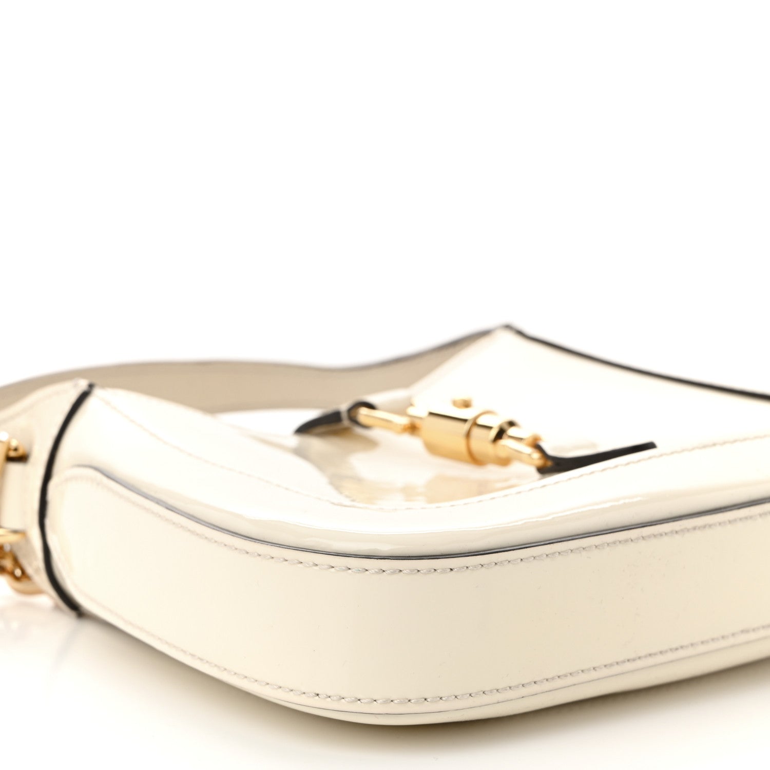Gucci Patent Mini Jackie 1961 Crystal Hobo Mystic White 9 of 12