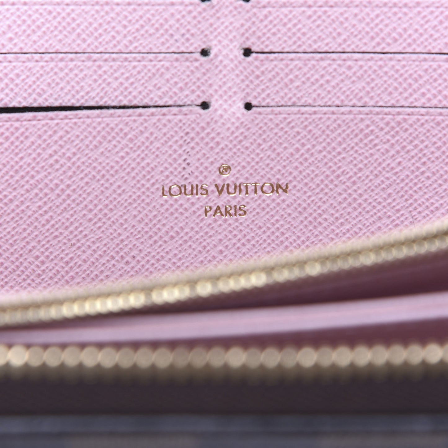 Damier Ebene Zippy Wallet Rose Ballerine