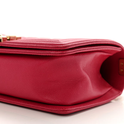 Chanel Caviar Quilted Medium Boy Flap Fuchsia 9 of 10