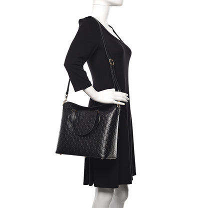 Gucci Guccissima Linea A Foldover Tote Black 2 of 10