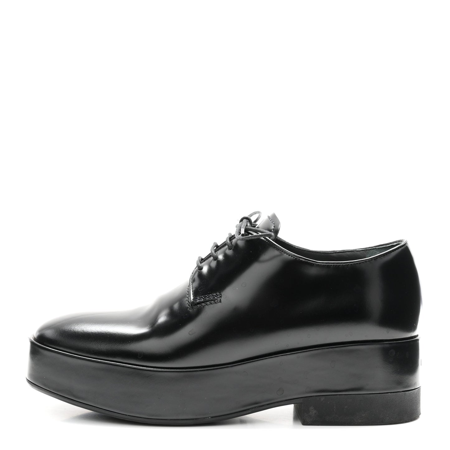 Spazzolato Lace Up Derby Platform Loafers 37 Black