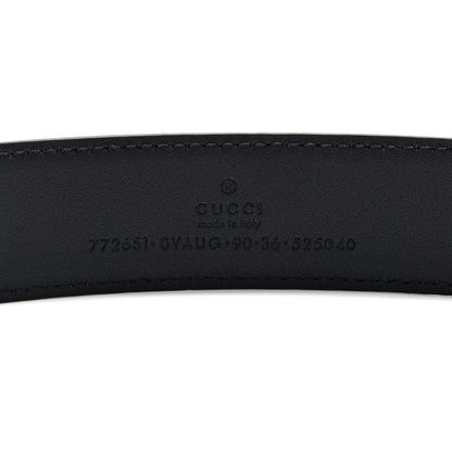 Gucci Calfskin Baguette Crystal Double G 30mm Belt 90 36 Blue Light Sapphire 5 of 5