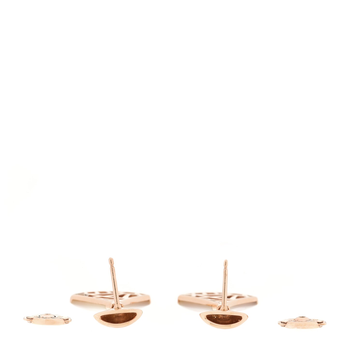 18K Rose Gold Diamond Mother of Pearl Divas' Dream Earrings