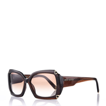 Louis Vuitton Hortensia Cat Eye Sunglasses Z0366W Brown Glitter 1 of 8