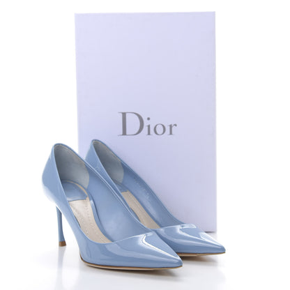 Christian Dior Patent Dioressence Pointed Toe Pumps 36.5 Celeste 10 of 10